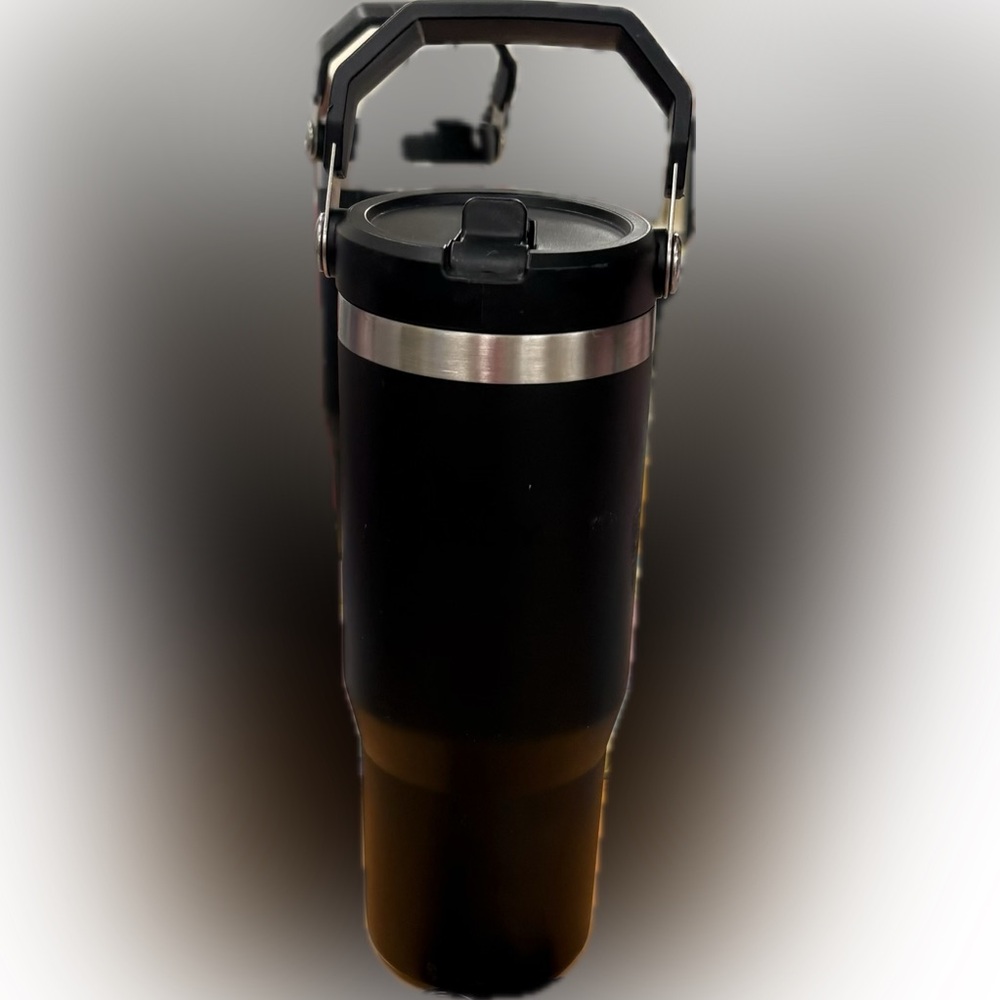 Stanley Black Travel Tumbler + Tuxedo Mask Charm | Durable Used | Anime Fan Find